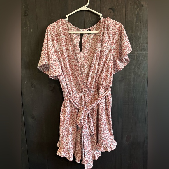 SHEIN Curve Red Floral Dress - Picture 1 of 3